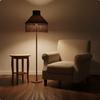 Textile Lampshade with Tassels Replacement Vintage Style Lamp Cover for Bedroom, Living
