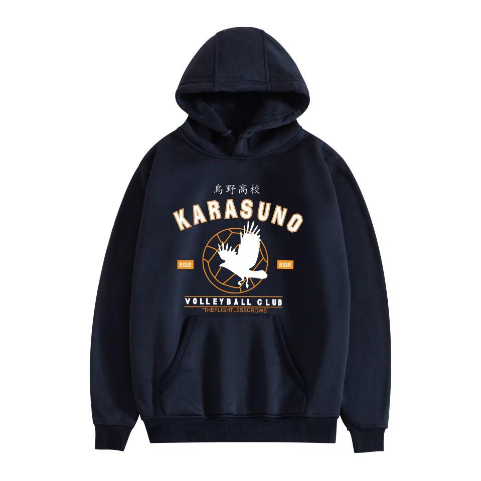 2025Fashion Trend Loose Volleyball Youth Cartoon Japanese Anime Print Loose Hoodie Sweatshirt for Men