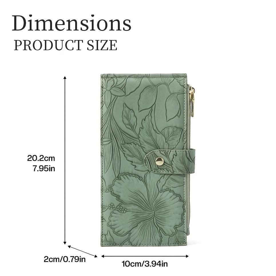 Women's Ultra-thin Wallet with RFID Shielding Card Bag, Double Zipper Pocket, Slim Women's Handbag