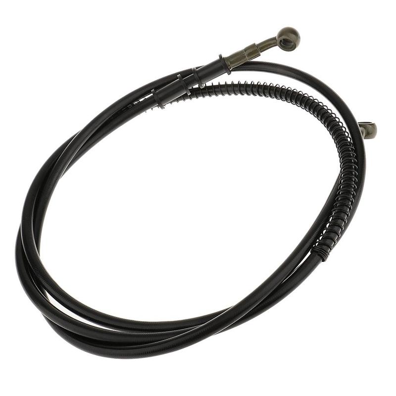 Braided Motorcycle Brake Hose Flexible Clutch Oil Line 12 Inch Metal Rubber Pipe for Bike Hydraulic Brakes