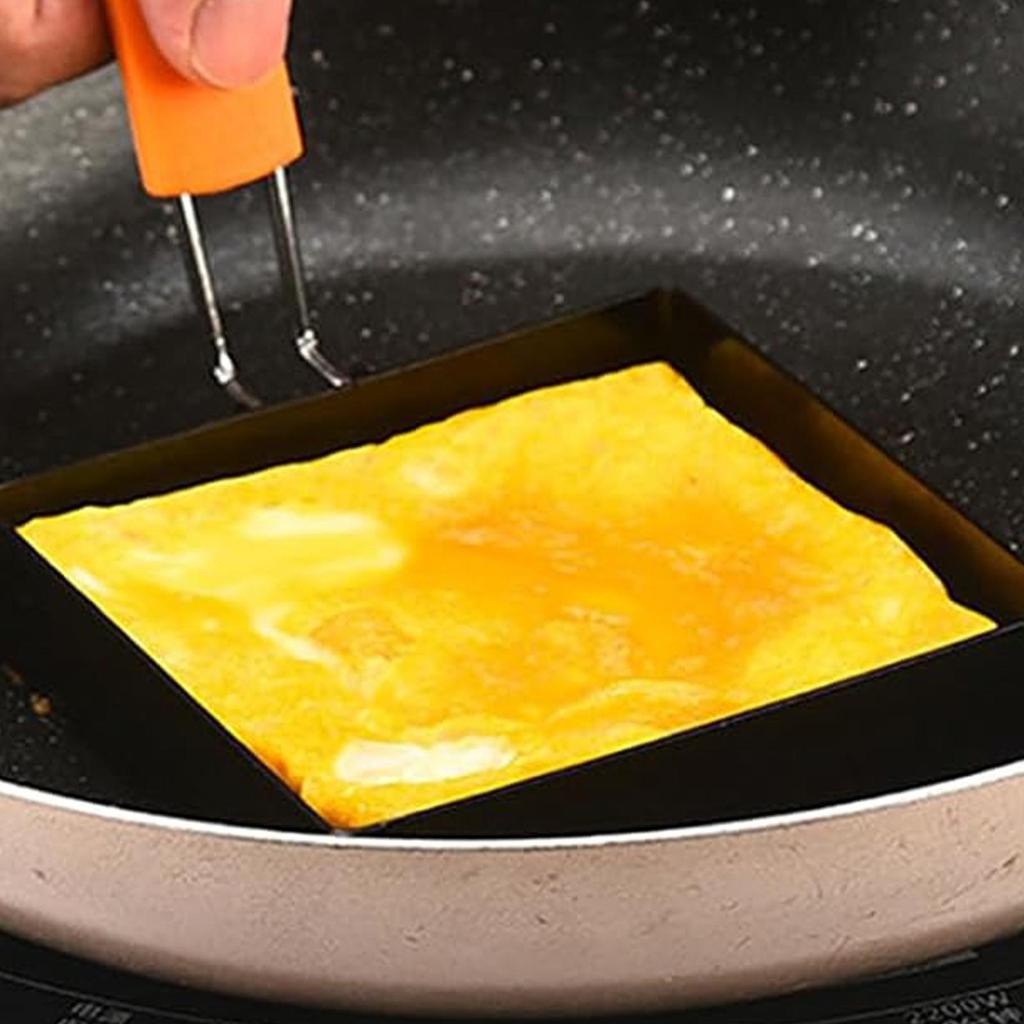 Stainless Steel Egg Fried Ring Non-stick Square Pancake Mold Muffins Omelet Maker for Frying Eggs and Egg Mcmuffins
