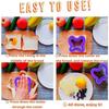 9-Piece Dinosaur Butterfly Cookie Cutters, Stainless Steel Heart Star Sandwich Biscuit Molds, Multicolor Fun Bread Stamp Set for Kids