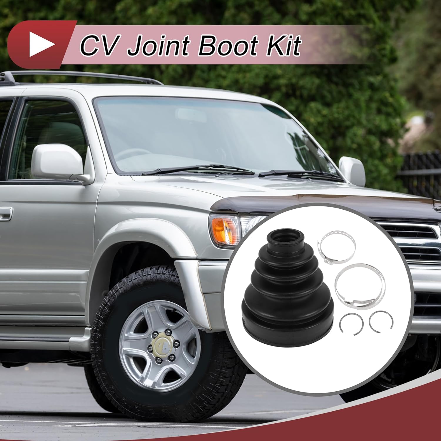 

1 Комплект Пыльника Шарнира Равных Угловых Скоростей (ШРУС) для Toyota 4Runner 2003-2009 для Lexus GX470 2003-2009 Пыльник Внутреннего ШРУС С Хомутами №443760040 Черная Резина