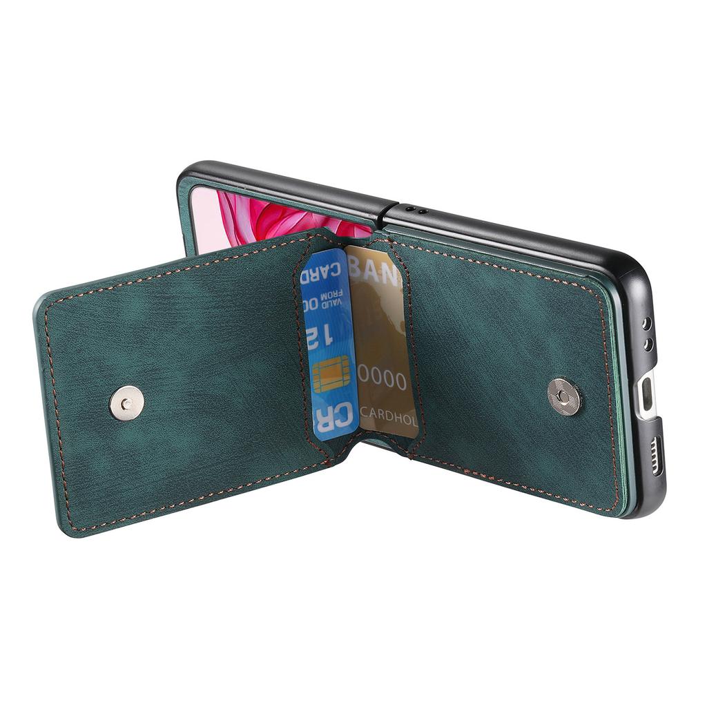For Motorola Razr 60 Ultra 5G Case Card Holder Kickstand Retro Texture Leather Back Cover