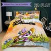 Diddl Pattern Bedding Uilt Set Uilt Cover Pillowcase Home Decoration Birthday Gift (1 * Duvet Cover + 2 * Pillowcase  Without Core)
