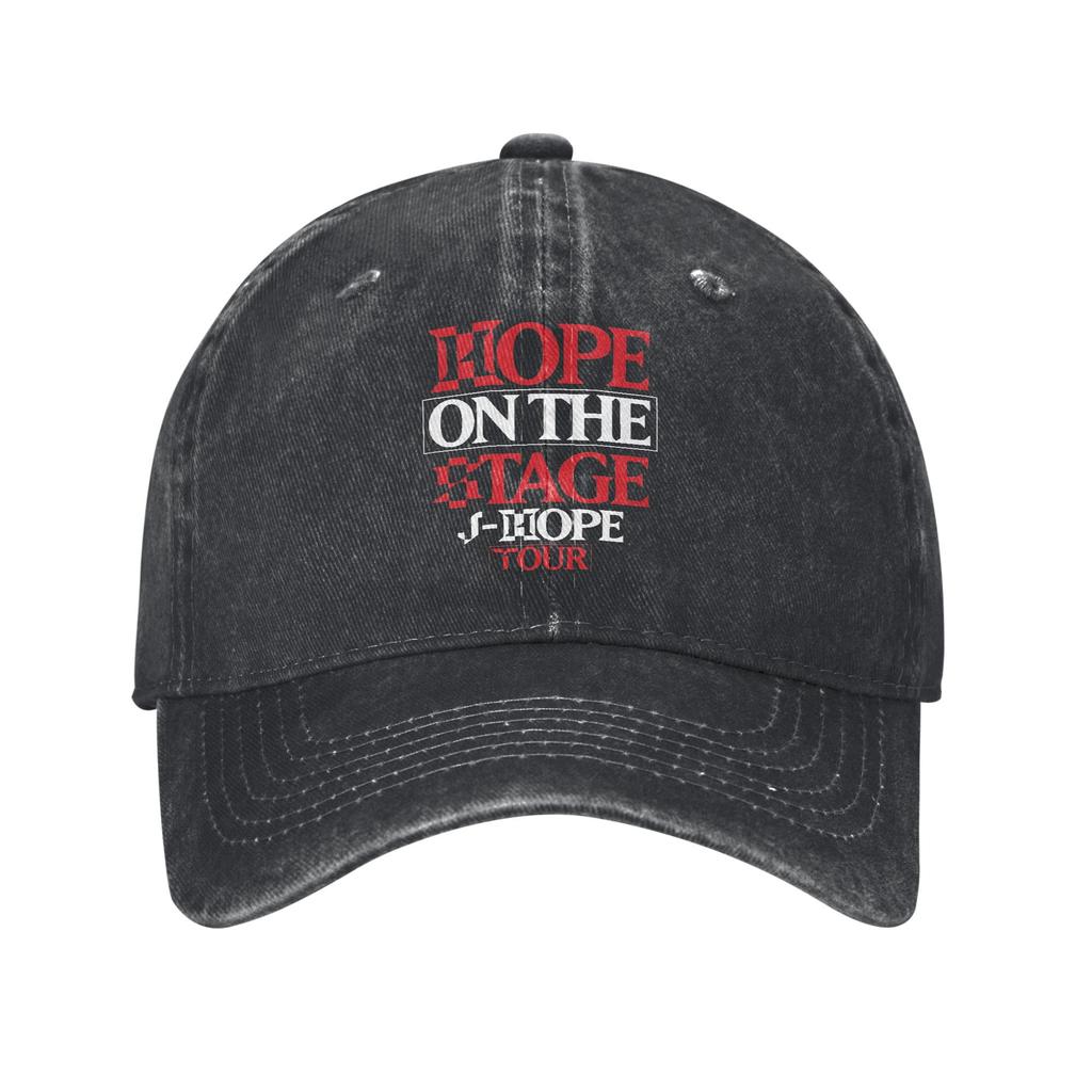 J-Hope Hope On The Stage World Tour Baseball Caps Classic Denim Cap for Men Outdoor Activities Adjustable Fit Hats Cap