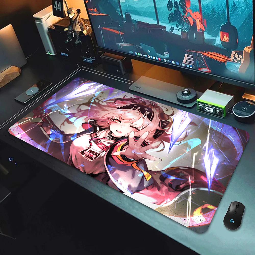 Anime Arknights Hot selling Mouse Pad Anime Girl Non-Slip E-Sports Mouse Mat Premium Mousepad Keyboard Mats Many people like it