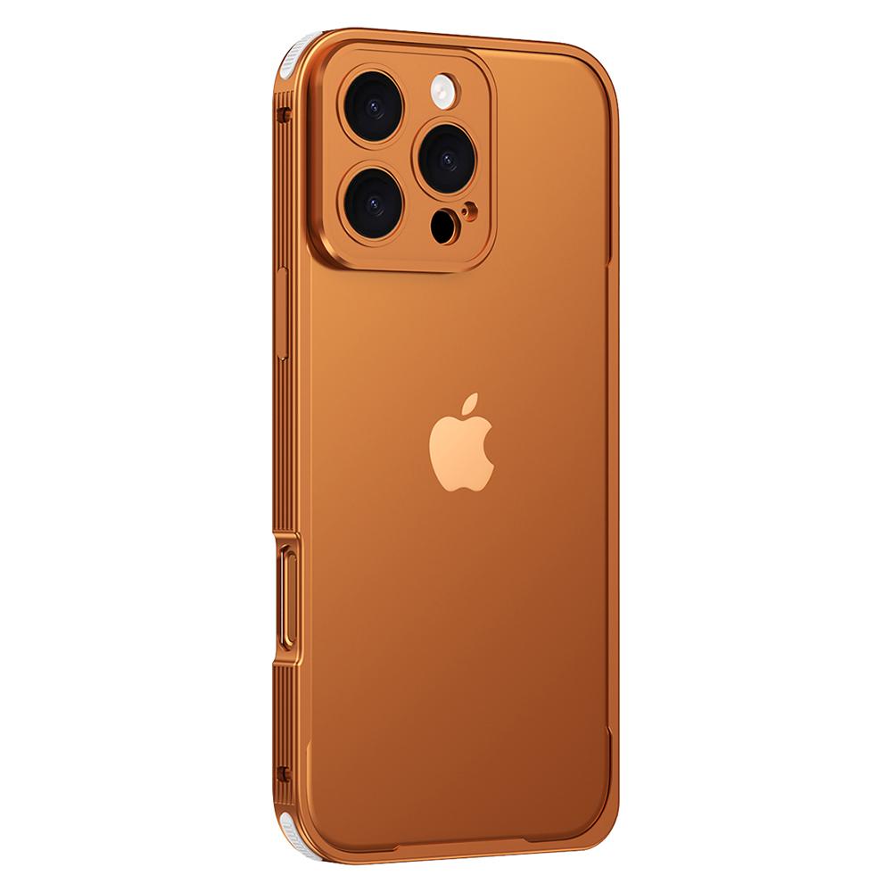 For iPhone 16 Pro Bumper Case Heat Dissipation Aluminium Alloy Phone Shell with Buckle/Camera Lid