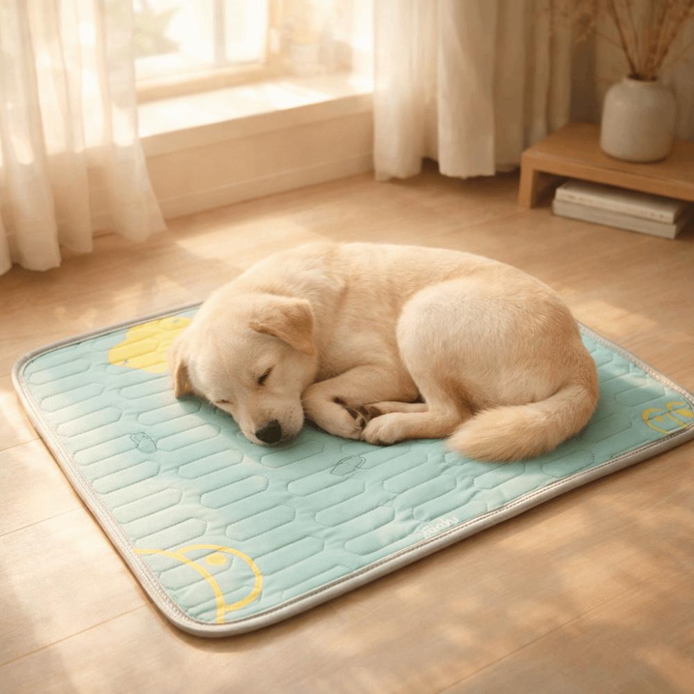 Washable Cooling Dog Mat Cool Feeling Cat Sleeping Cushion Cartoon Pattern Pet Nest Mat  Car Travel