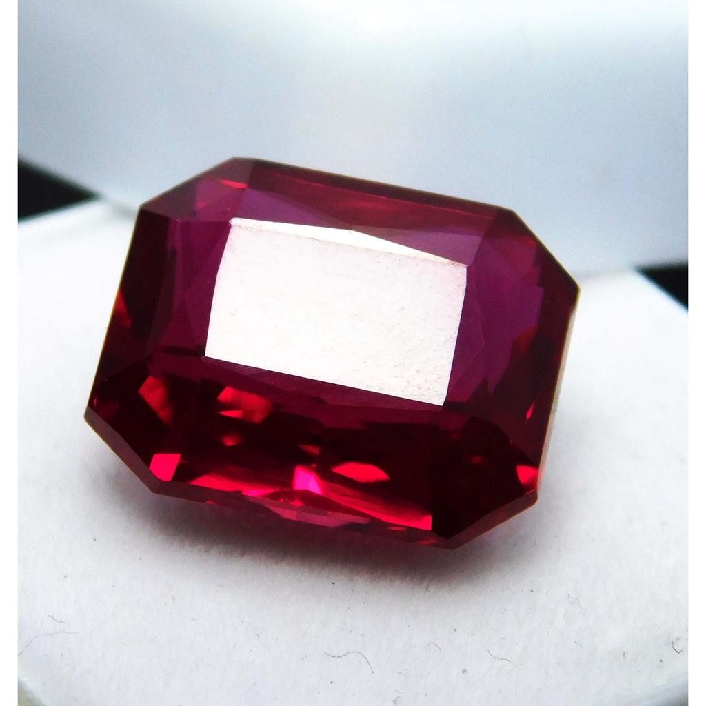 Pigeon Red 10 Carat Natural Red Ruby Emerald Cut   Loose Gemstone