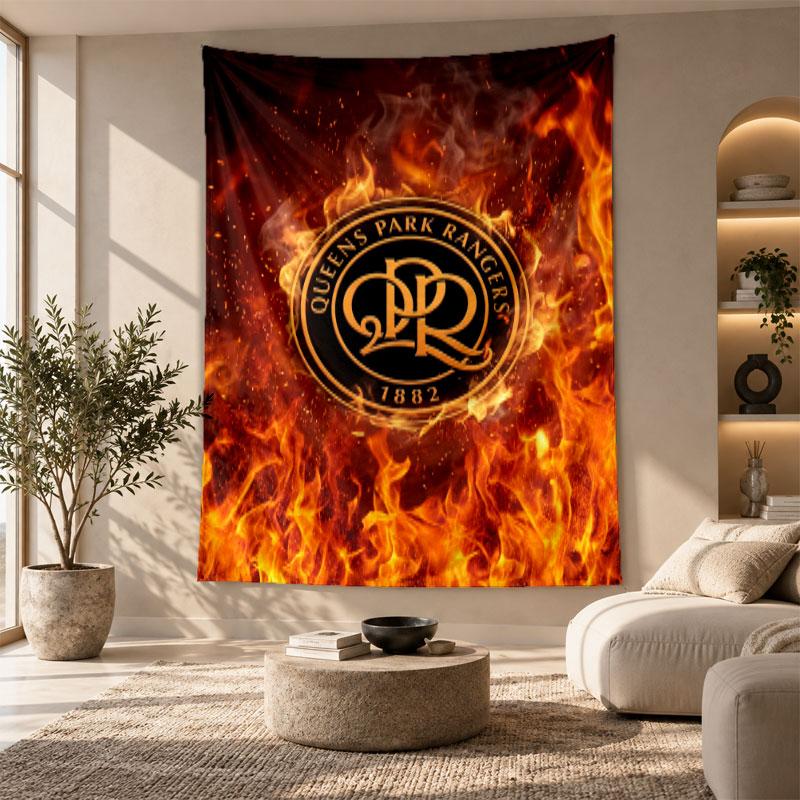 Decorative Tapestry,Queens Park Rangers Football Printed Wall Art, Lightweight Wall Hanging For Bedroom Background