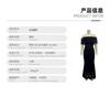 European and American autumn elegant one-word shoulder ruffle lace splicing long dress dress