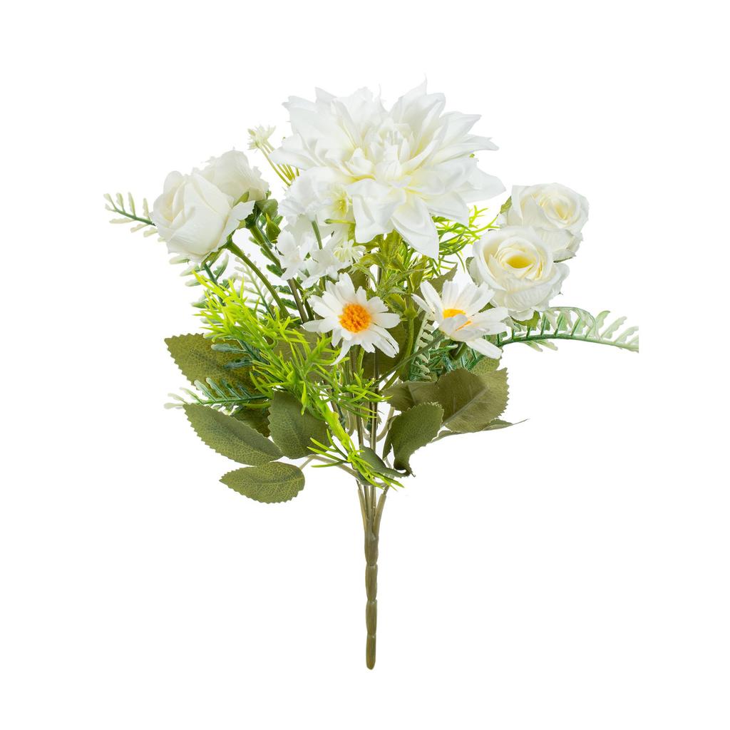 Artificial Rose Flowers Wedding Home Room Table Decor Bridal Bouquets Garden Fake Silk Dahlia Hydrangeas Vase Outdoor Diy Gifts