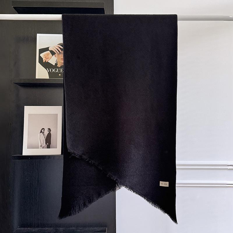 New Winter Cashmere Scarf For Women Soft Solid Color Tassel Shawl Wrap Thick Warm Blanket Echarpe Pashmina Female Scarves