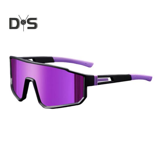 

Окуляри для велосипедних прогулянок на відкритому повітрі з ультрафіолетовим захистом від ультрафіолетових променів Вітрозахисні легкі чоловічі жіночі окуляри для бігу на гірському велосипеді Спортивні окуляри чорний/фіолетовий