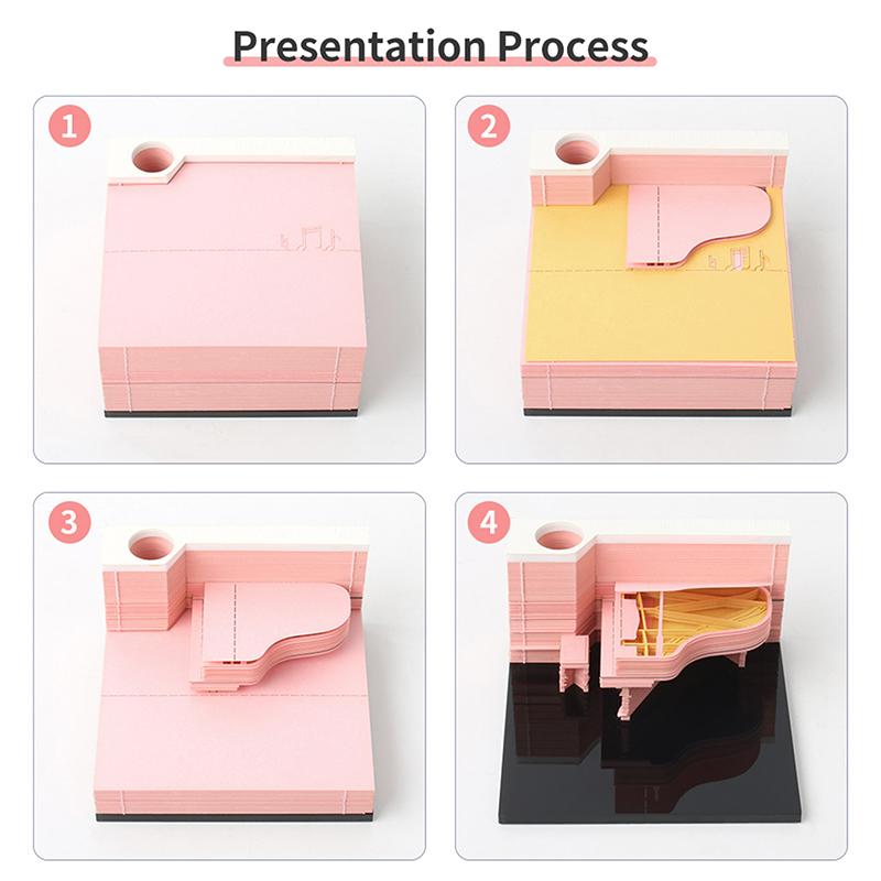 Time Piece Calendar 2026 Desk Calendar 3D Tear-Away Calendar Paper Carving Art Memo Pad Notepad Gift For Christmas Housewarming