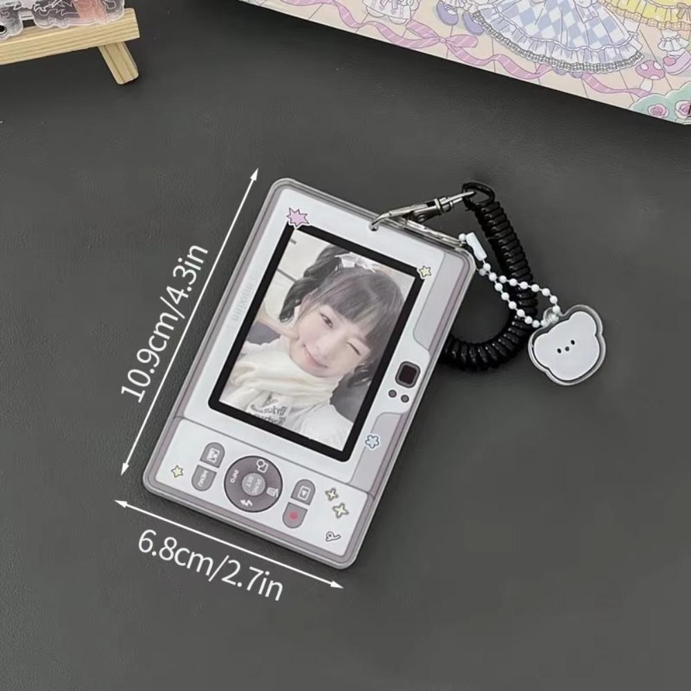 Cute 3 Inch Photocard Holder Kpop Acrylic Photo Card Case Mobile Phone/camera Shape Idol Card Protector