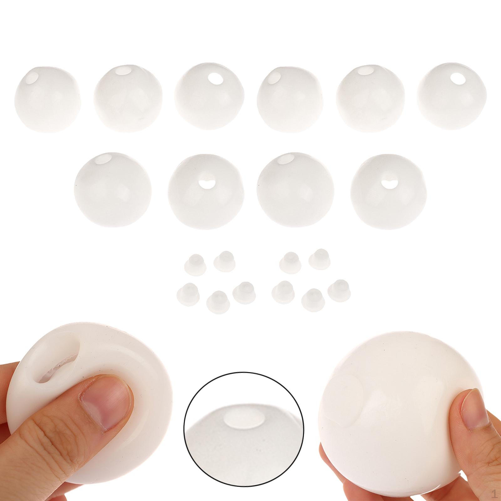 

10 штук Пустой шумный шар DIY набор для вечеринок Творческие сувениры ручной работы с крышками Пустой пресс-кожа белый