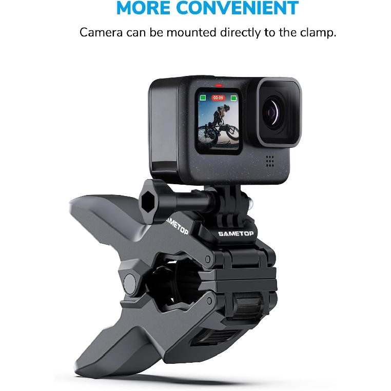 Jaws Flex Clamp Mount Gooseneck Clip Mount Compatible with GoPro Hero 13, 12, 11, 10, 9, 8, 7, 6, 5, 4, Session, 3+, 3, 2, 1, Max, Hero (2018),