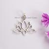 Sterling Silver Lotus Pendant, Handmade Pendant, 925 Sterling Silver Pendant, Silver Lotus Pendant, Gift for Mom, Designer Pendant