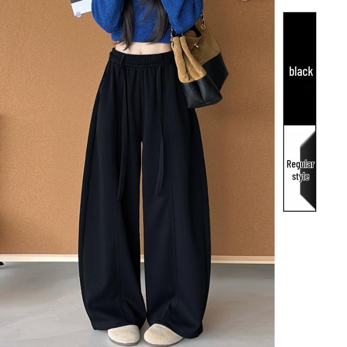 

Women s Wide-Leg Chenille Corduroy Sports Pants - Regular/Fleece-Lined, Autumn & Winter Style XL