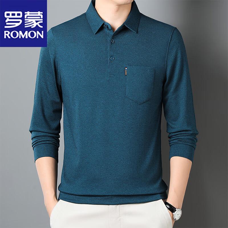 

ROMON Men s Long Sleeve Polo Shirt 3XL