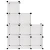 VidaXL Cubes de rangement 9 pcs Transparent PP 340551