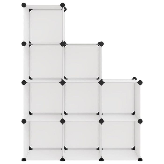 VidaXL Cubes de rangement 9 pcs Transparent PP 340551