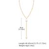 Stainless Steel Y Shape Jewelry Chain Woman Necklace Minimalist Personal Gold Color Fashion Jewelry for Girlfriend Mother's Day