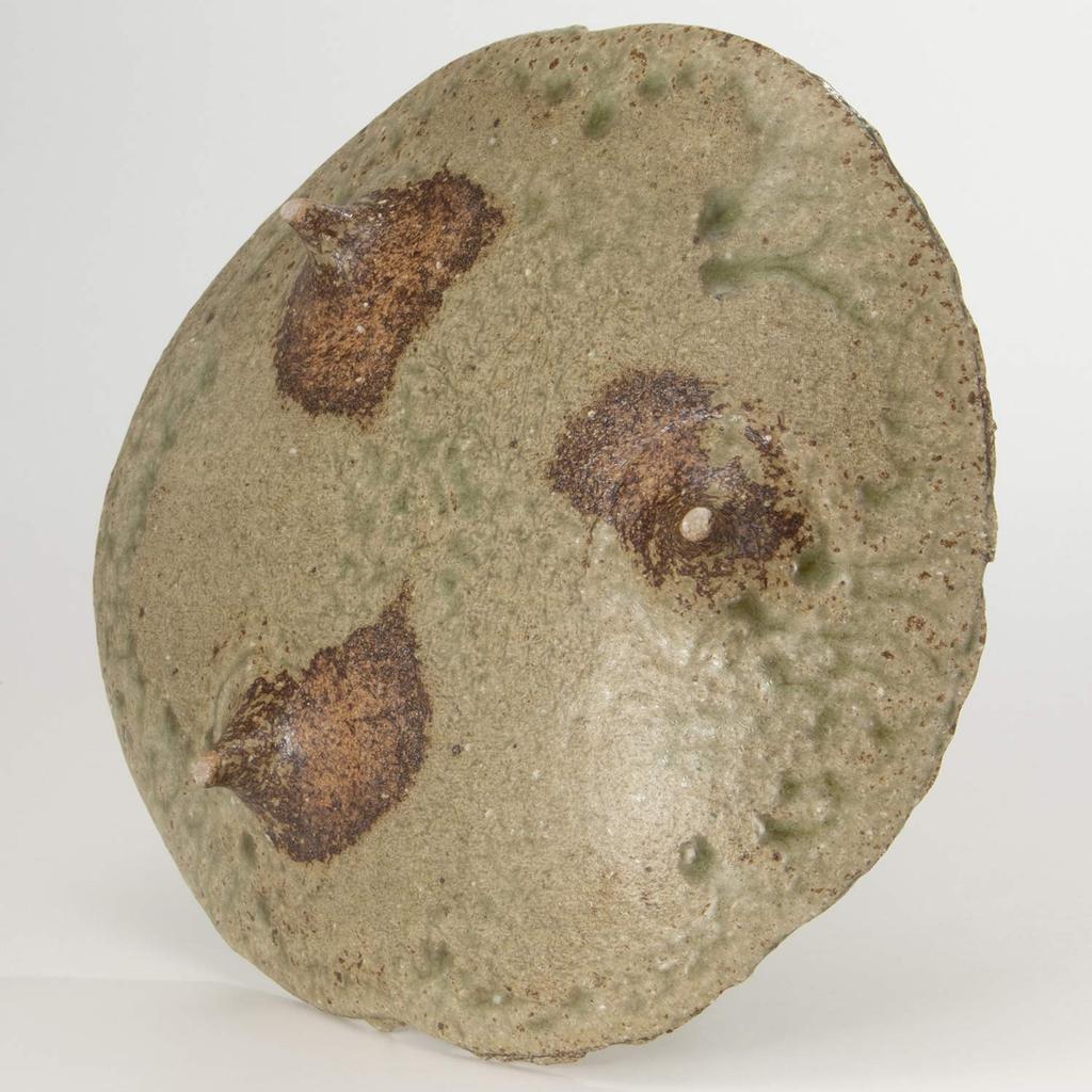 Marui Seito Shigaraki Ware Hechimon Farfurie cu picior Frunză de lotus 3-1587