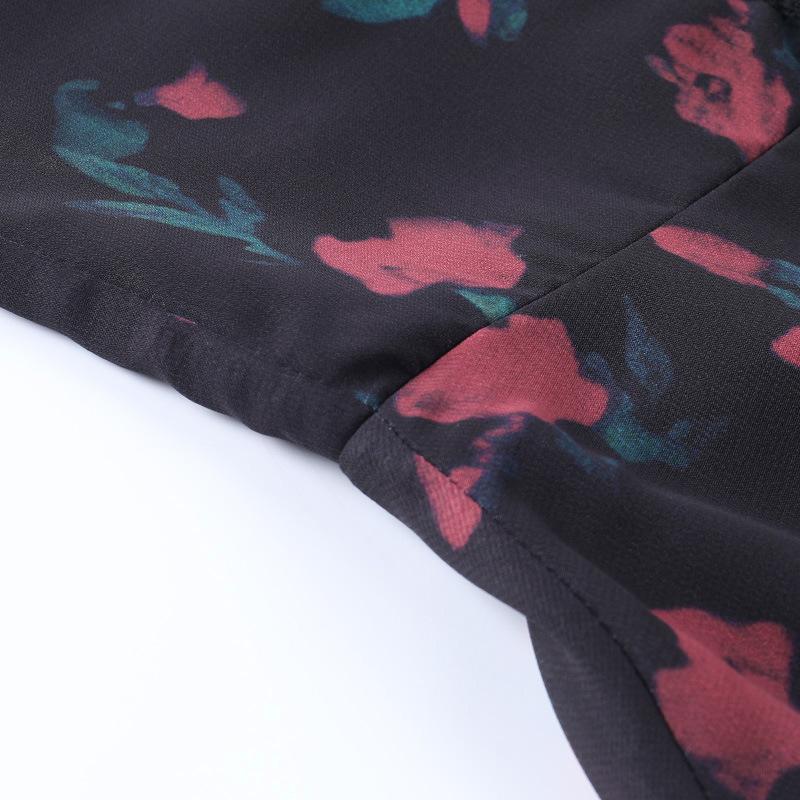 Gotické šaty pro ženy, tmavě hnědé síťované šaty s potiskem, dvoudílná sada, podzimní nová krátká sukně s vysokým pasem