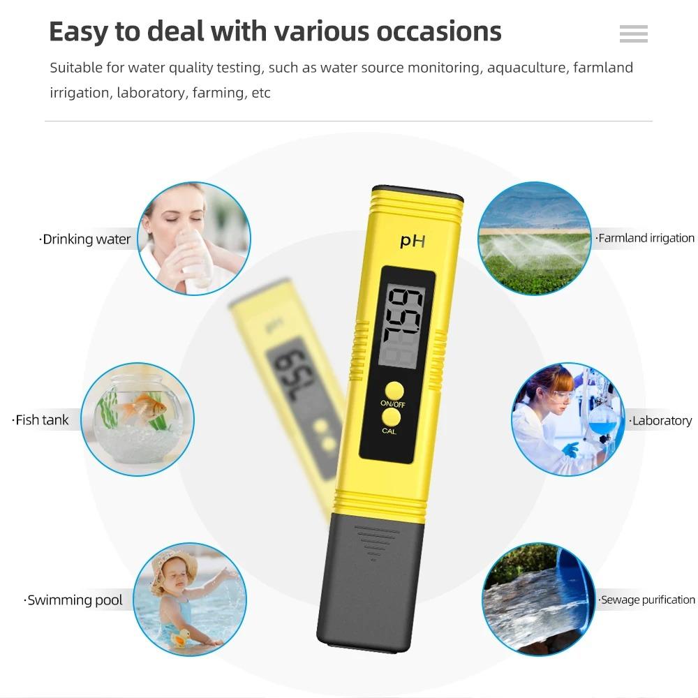 Digital PH/TDS Meter Automatic Calibration 0.01 and TDS Tester Titanium Probe Water Quality Test Monitor Aquarium Pool