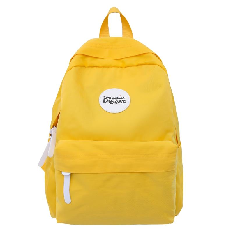 Women's Schoolbag Lightweight Backpack College Style High School Student Solid Color Backpack