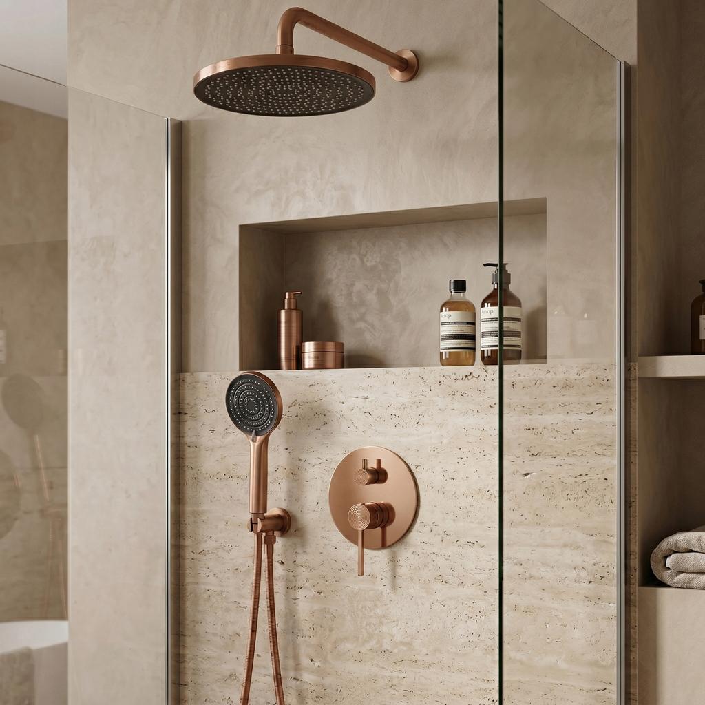 Rea Foster Brushed Copper Concealed Shower Set