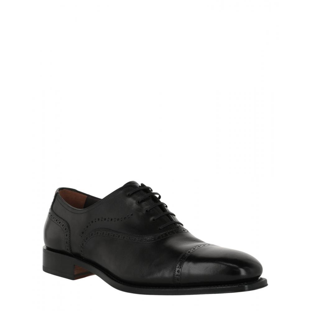 Salvatore Ferragamo Pizzarro Brogues Shoes   Extra Wide Width Black