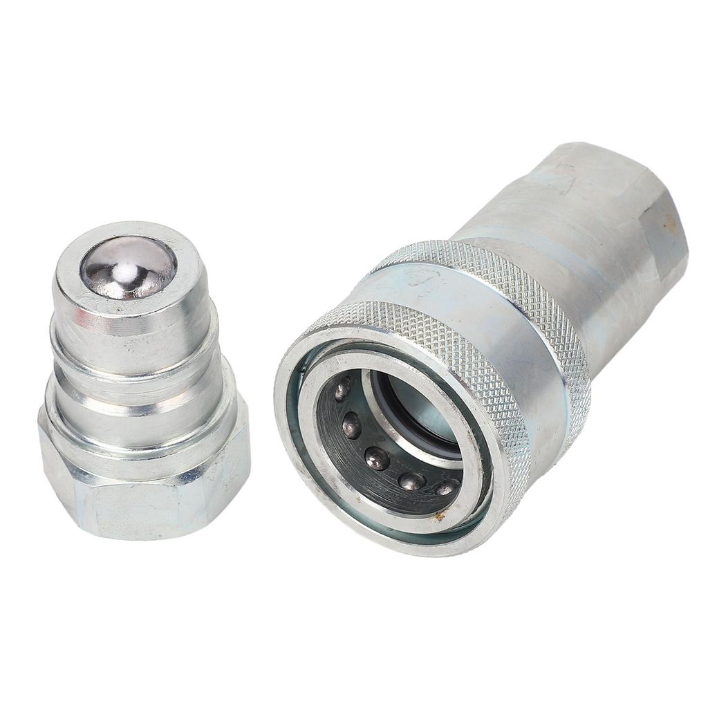Hydraulic Quick Coupler 1in NPT Hardened Steel 4000PSI 24GPM Quick Connect Hydraulic Coupling for