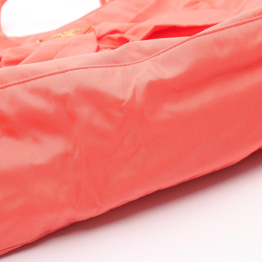 Used PRADA TESSUTO Tote Bag BR3854 Nylon Patent Leather Orange Used Women