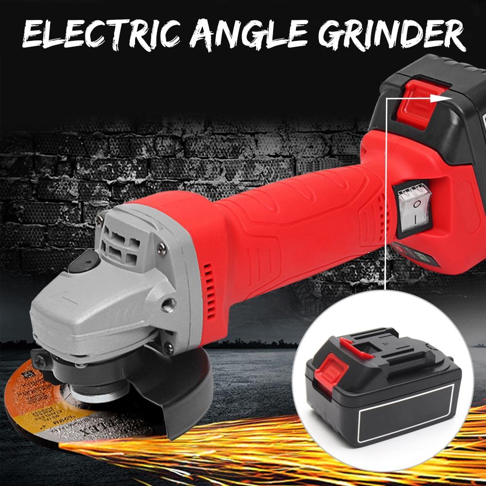 48V 100mm Electric Angle Grinder Cordless Cutting Tool Rechargeable 8800mA Battery 11000r/min Multi-function Angle Grinder Kit