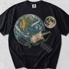 Vintage Earth Apollo Satellite T-Shirt, Retro Cosmic Space Graphic Tee