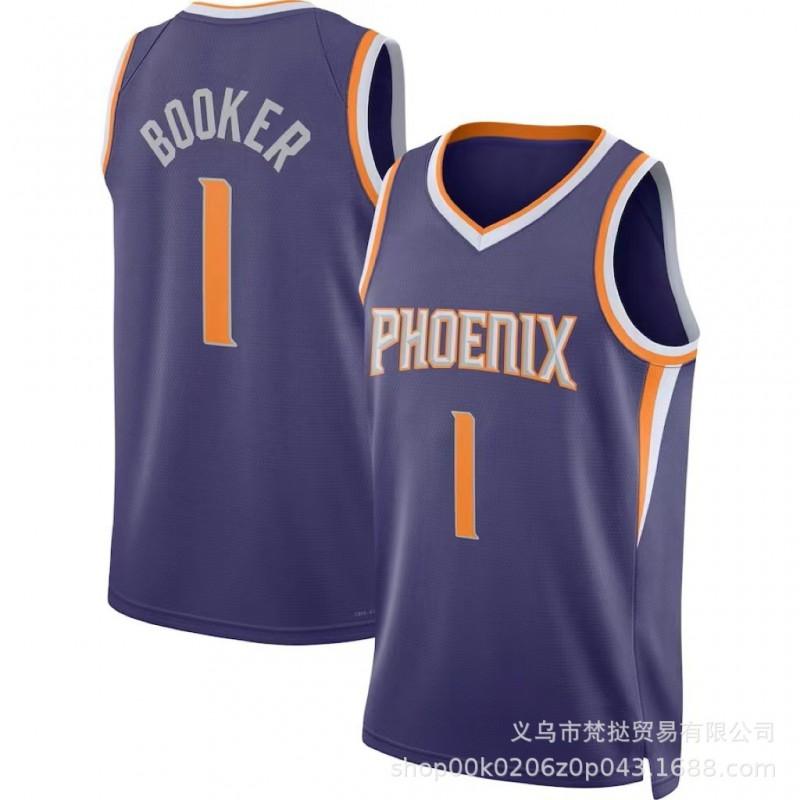 Phoenix Suns NBA Basketball Jersey Durant 35 Booker 1 Paul 3 Season Cotton V-Neck Sleeveless Sportswear