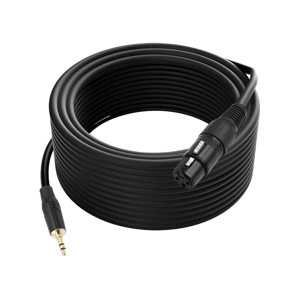 3.5mm Male to XLR Female Balanced Audio Cable for Mixer Microphone - Canon to 3.5mm