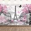 Paris Eiffel Tower Background Banner, Suitable for Housewarming, Anniversary and Various Parties