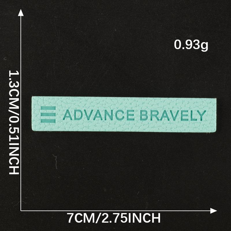 Duoku English Letter Leather & Cloth Label Patch for Clothing, Shoes, Hats, and Luggage