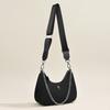 Classic Black Chain Bag For Women Stylish Hobo Shoulder Handbag With Waterproof Nylon