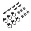 6 Sets Hard Top Bolts with D Rings Steel Billet Aluminum Quick Removal Fastener Thumb Screw Nut Kit for Wrangler JK JLU