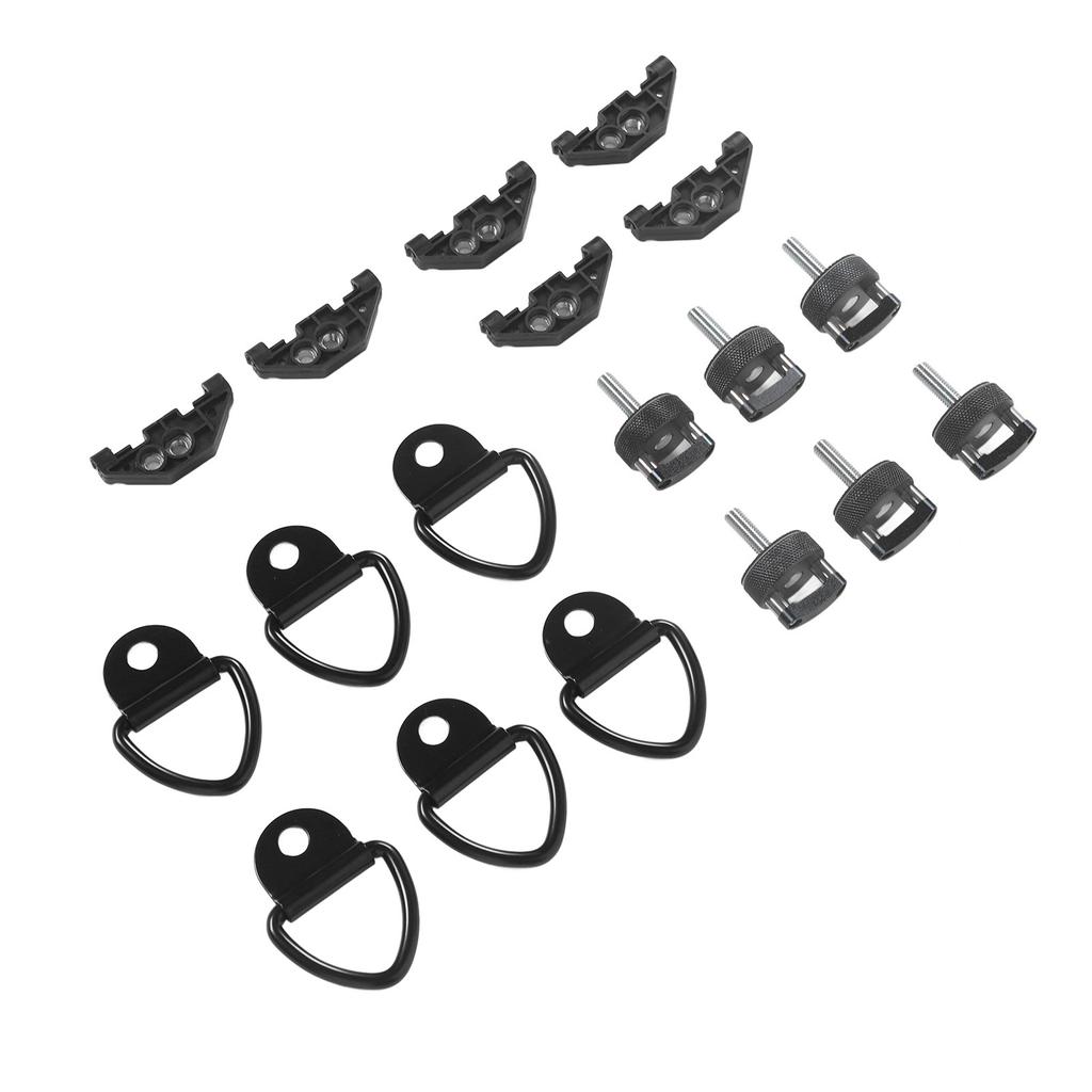 6 Sets Hard Top Bolts with D Rings Steel Billet Aluminum Quick Removal Fastener Thumb Screw Nut Kit for Wrangler JK JLU