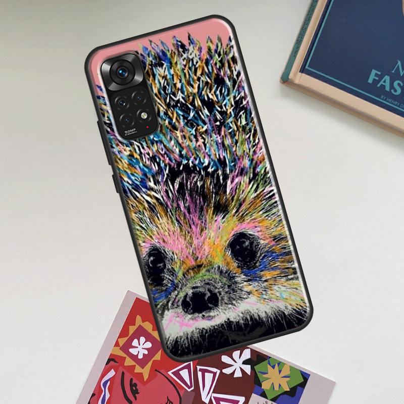 Cute Hedgehog Case For Xiaomi Redmi Note 14 13 12 11 9 10 15 Pro Plus Redmi 15 15C 14C 13C 12C 10C Cover