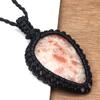 Sunstone Macrame Necklace Handmade Natural Bohemian Crystal Choker Healing