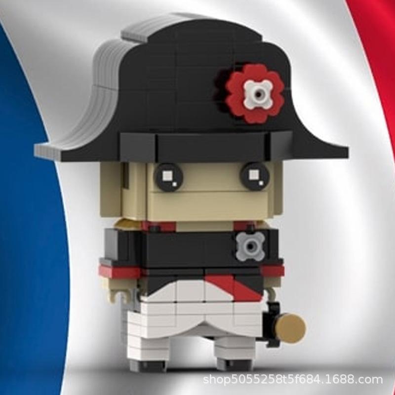 Building Blocks MOC-78535 Napoleon Assembly Toy with Square-Headed Minifigures and Small Pieces for Boys
