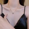 Metal Zircon Geometric Necklace Real Gold Electroplating Fashion Temperament Clavicle Chain Necklace